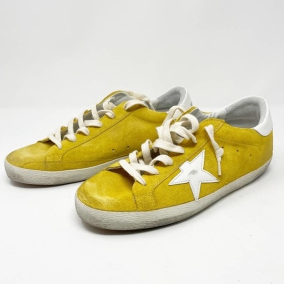 Golden Goose Shoes - Golden Goose Superstar Sneaker Mustard Yellow Suede
